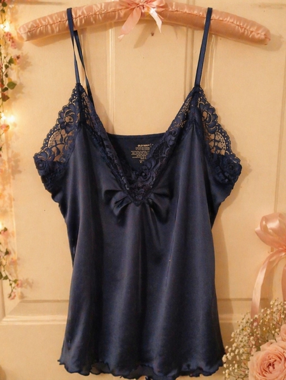 Old Navy Navy Lace Trim Camisole